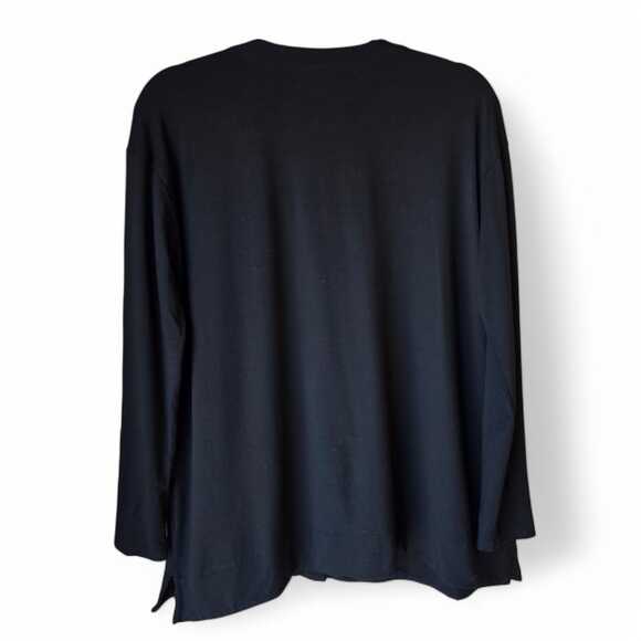 J Jill Women's Black Cardigan Size S Wearever Collection Stretch Minimalist - Picture 6 of 9